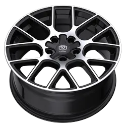EDGE STREET 356MB 18X8 GLOSS BLACK MACHINED FACE